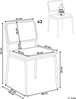 Esszimmerstuhl 2er Set CORVALLIS Polyrattan Braun Bild 2