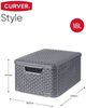 Curver Aufbewahrungsboxen mit Deckel Style 3 Stk. L Anthrazit 427235 Bild 3