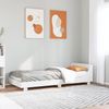 Doppelbett, Betten für Erwachsene, Massivholzbett ohne Matratze Weiß 100x200 cm Kiefernholz de4354 Bild 2