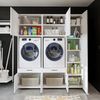 Roomart Überbauschrank Waschküche & Hauswirtschaftsraum SERIE 3 – 179 cm – mit Schubladen & Ausziehbrett • Weiß Bild 4