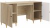 vidaXL Schreibtisch mit Regal Sonoma 142,5 x 50 x 75 cm Holzwerkstoff 3414578 Bild 4