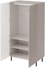 Kleiderschrank 'Arypot 4D', gefräster Front, Griffloses System, Laminatplatte Cashmere, 185 x 41 x 90 cm Bild 4