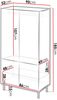 Kleiderschrank 'Arypot 4D', gefräster Front, Griffloses System, Laminatplatte Cashmere, 185 x 41 x 90 cm Bild 5