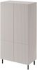 Kleiderschrank 'Arypot 4D', gefräster Front, Griffloses System, Laminatplatte Cashmere, 185 x 41 x 90 cm Bild 3