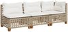 vidaXL Gartensofa mit Kissen 3-Sitzer Beige Poly Rattan 365943 Bild 2