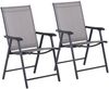 Klappstuhl 58 x 64 x 94 cm aus Metall, faltbar, 2er-Set Bild 4