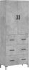 vidaXL Highboard Betongrau 69,5x34x180 cm Holzwerkstoff 3195847 Bild 2