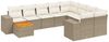vidaXL 11-tlg. Garten-Sofagarnitur mit Kissen Beige Poly Rattan 3257962 Bild 2