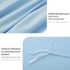 Bettwäsche 200x220 3tlg Blau Mikrofaser Reißverschluss Weich & Bügelfrei Bild 5