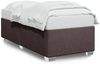 vidaXL Bettgestell ohne Matratze Dunkelbraun 80x200 cm Stoff 3284432 Bild 2