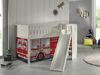 Vipack 'Scotty' Spielbett inkl. Lattenrost, Rutsche, Textilset und Leiter in Kiefer Weiß, Fire Rescue Bild 2