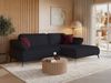 Selsey 'Avolla' Ecksofa mit Schlaffunktion, Bettkasten und hydrophober Chenille, rechtsseitig, Anthrazit Bild 3