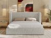 Polsterbett Bett mit Holzlattenrost Schlafzimmer Bett Doppelbett gepolstertes Kopfteil - EMORA CLASSIC - 200x200 cm - Hellgrau Strukture Bild 5