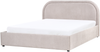 Bett mit Stauraum QUILLIEN Chenillegewebe Taupe 140 x 200 cm Bild 4