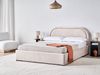 Bett mit Stauraum QUILLIEN Chenillegewebe Taupe 140 x 200 cm Bild 3