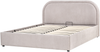 Bett mit Stauraum QUILLIEN Chenillegewebe Taupe 140 x 200 cm Bild 5