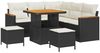 vidaXL Gartensofa-set mit Kissen 8 pcs Schwarz Poly Rattan 3364990 Bild 2