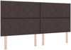 vidaXL Boxspringbett mit Matratze Dunkelbraun 200 x 200 cm Stoff 3341920 Bild 4