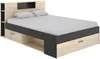 Vente-unique - Bett mit Kopfteil, Stauraum & Schubladen - 160 x 200 cm - Naturfarben & Anthrazit - LEANDRE Bild 4
