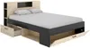 Vente-unique - Bett mit Kopfteil, Stauraum & Schubladen - 160 x 200 cm - Naturfarben & Anthrazit - LEANDRE Bild 5
