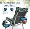 Beautissu Sitzauflage Premium Niedriglehner AuflageSun-NL, 100x50cm, Grün Kariert, 8cm Dicke Gartenstuhlauflage mit Befestigung UV-Lichtechtheit 5 Bild 4