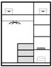 Beautysofa Kleiderschrank BALID D3 Schrank mit Spiegel (Drehtürenschrank mit Einlegeböden, Kleiderstange und 3 Schubladen, 3-türig) Breite: 147 cm Bild 3