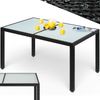 CASARIA® Gartentisch Wetterfest 150x90cm Polyrattan Balkontisch Bild 1
