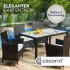 CASARIA® Gartentisch Wetterfest 150x90cm Polyrattan Balkontisch Bild 3