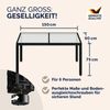 CASARIA® Gartentisch Wetterfest 150x90cm Polyrattan Balkontisch Bild 2