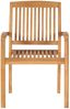 vidaXL Stapelbare Gartenstühle mit Kissen 8 Stk. Massivholz Teak 3073243 Bild 5