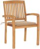 vidaXL Stapelbare Gartenstühle mit Kissen 8 Stk. Massivholz Teak 3073243 Bild 3