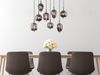 LED Pendelleuchte mit 8 Rauchglaskugeln Metall Schwarz, Breite 94cm Bild 5