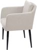 6er-Set Esszimmerstuhl HWC-H93, Küchenstuhl Lehnstuhl Stuhl ~ Stoff/Textil creme-beige Bild 3