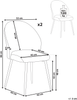 Esszimmerstuhl 2er Set ELOY Cord Cremeweiß Bild 2