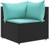 vidaXL 6-tlg. Garten-Lounge-Set mit Kissen Schwarz Poly Rattan 3308020 Bild 5