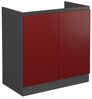 Spülenunterschrank R-Line Rot 80 cm J-Shape, ohne Arbeitsplatte Vicco Bild 4
