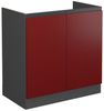Spülenunterschrank R-Line Rot 80 cm J-Shape, ohne Arbeitsplatte Vicco Bild 5