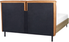 Bett mit Lattenrost LIMANTON 140 x 200 cm Kunstleder Goldbraun Bild 5