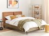 Bett mit Lattenrost LIMANTON 140 x 200 cm Kunstleder Goldbraun Bild 3