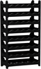 BURI Weinregal stapelbar Kunststoff für 6 Flaschen | stabiles Flaschenregal in Gastronomie-Qualität | Getränkeregal modular erweiterbar, Schwarz Bild 4