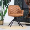 Bronx71 Esszimmerstuhl Leder Dex 180° drehbar Cognac - 6er Set Bild 5