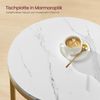 Vasagle Beistelltisch, 2 Ebenen, Couchtisch, Nachttisch, modern, minimalistisch, marmorweiß-helles Gold von Songmics Bild 4