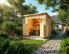Alpholz Gerätehaus Mollie Gerätehaus aus Holz Geräteschrank mit 14 mm Wandstärke Gartenhaus mit Montagematerial Bild 2