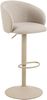 Barhocker >Eleanor< Trompetenfuß mit Fußstütze, Bezug beige - 53x110x56cm (BxHxT) Bild 4