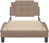 vidaXL Bettgestell ohne Matratze "Zadar" Cappuccino-Braun 90x190 cm Kunstleder 3208153 Bild 4