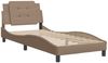 vidaXL Bettgestell ohne Matratze "Zadar" Cappuccino-Braun 90x190 cm Kunstleder 3208153 Bild 3