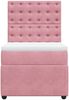 vidaXL Boxspringbett mit Matratze Rosa 90x200 cm Samt 3292255 Bild 4