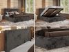 CORIVO CLASSIC Polsterbett mit Bettkasten & Stauraum, Doppelbett, inkl. Lattenrost, Metall-Hebeautomat mit Gasdruckfedern, mit Pocket Matratze - Dunkelgrau Plüsch - VIRE LUX Bild 2