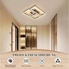 Nettlife LED Deckenleuchte Retro schwarz 14/21W eckig 3000K Warmweiß Design lampe Holz, LED fest integriert, für Küche Schlafzimmer Flur Wohnzimmer Bürolampe Zuhause Bild 3