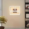 Nettlife LED Deckenleuchte Retro schwarz 14/21W eckig 3000K Warmweiß Design lampe Holz, LED fest integriert, für Küche Schlafzimmer Flur Wohnzimmer Bürolampe Zuhause Bild 2